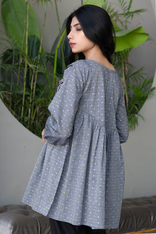 Ellena - Embroidered Cotton Top