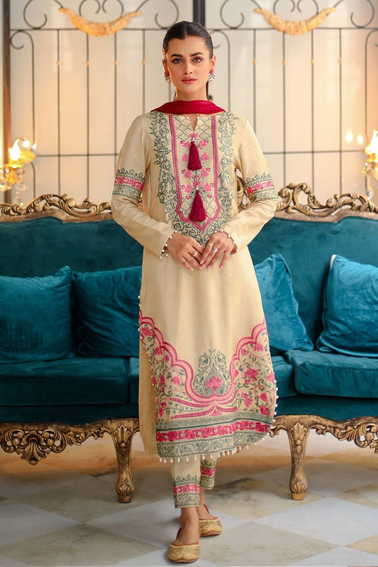 Picture of Shanyera - D5-Beige Beauty Aria Winter Collection - Available at Raja Sahib