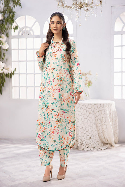 Picture of 2-PC Unstitched Digital Printed Lawn Suit - Available at Raja Sahib