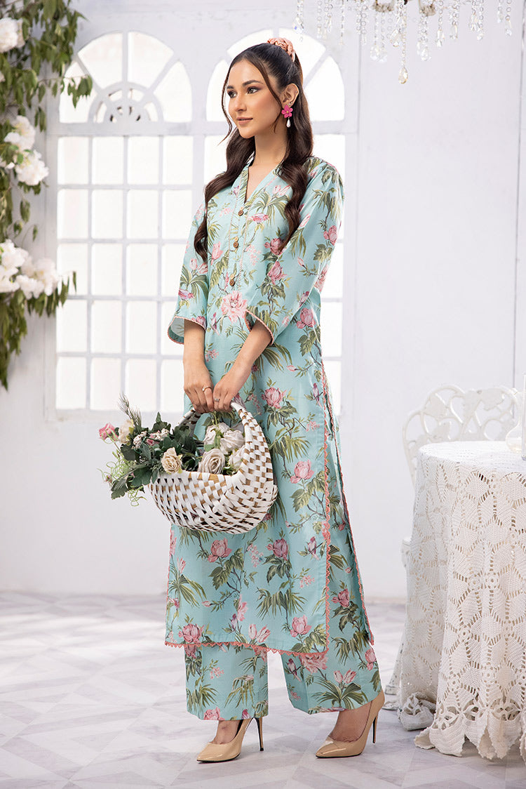 Picture of 2-PC Unstitched Digital Printed Lawn Suit - Available at Raja Sahib