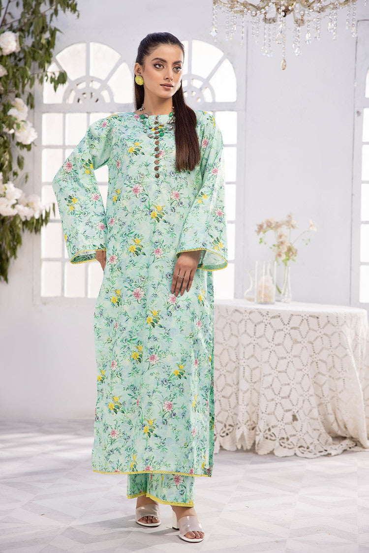 Picture of 2-PC Unstitched Digital Printed Lawn Suit - Available at Raja Sahib