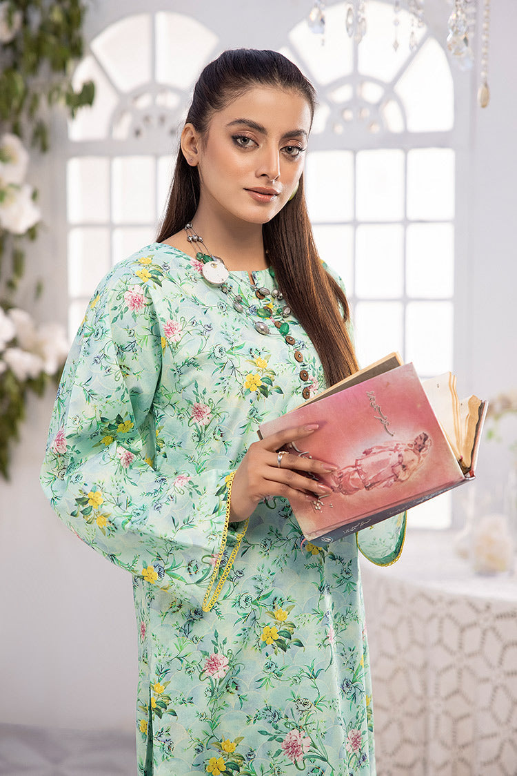 Picture of 2-PC Unstitched Digital Printed Lawn Suit - Available at Raja Sahib