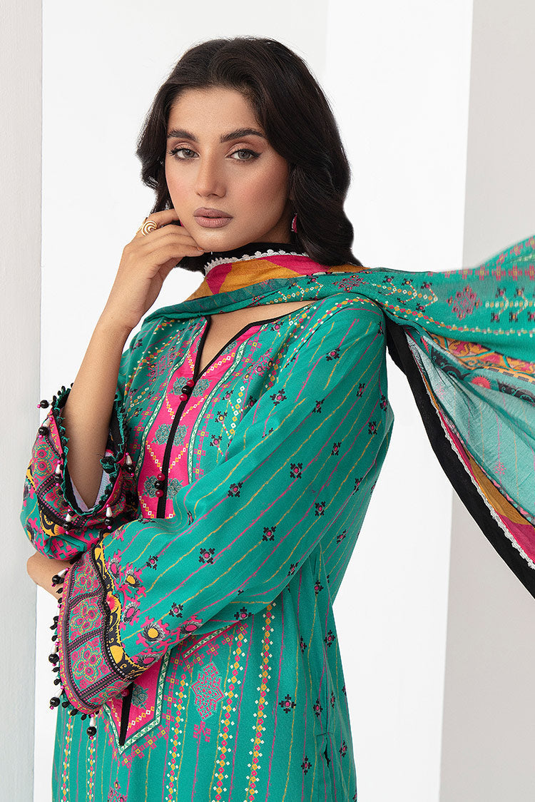 Picture of Ellena - 3-PC Unstitched Digital Printed Lawn Suit - Available at Raja Sahib