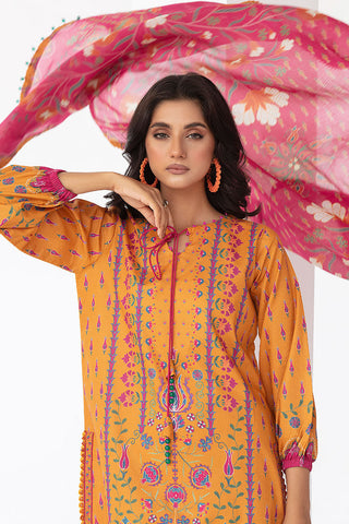 Ellena - 3-PC Unstitched Digital Printed Lawn Suit