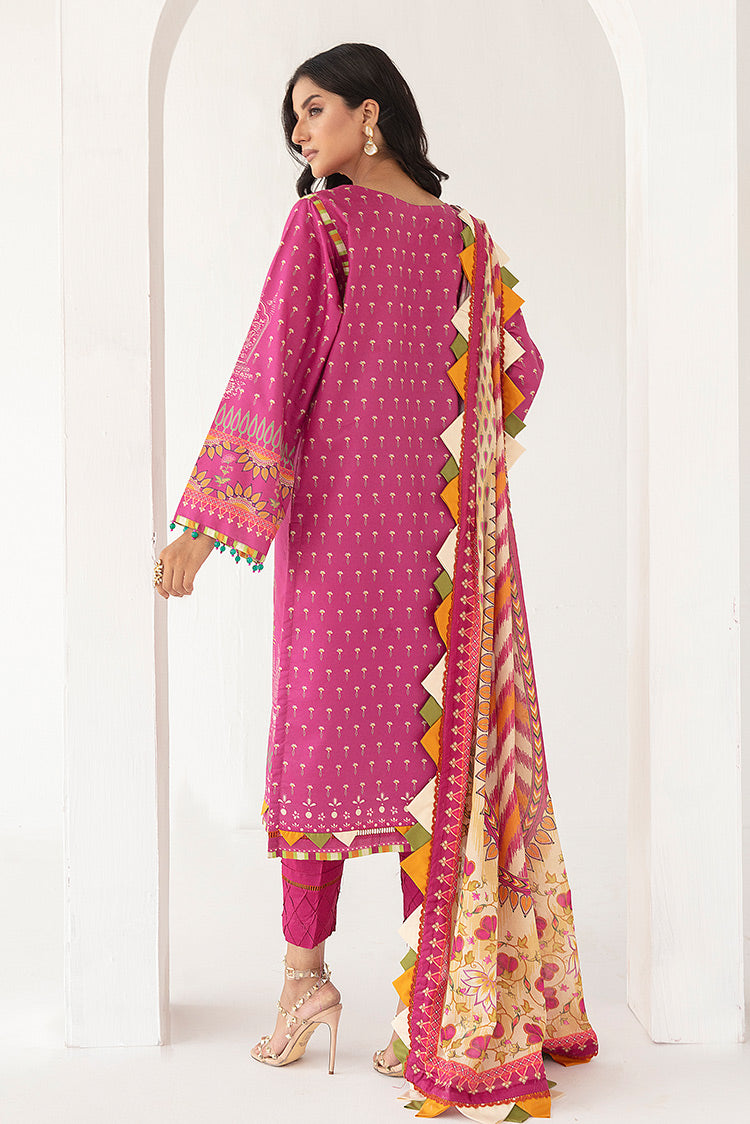 Picture of 3-PC Unstitched Digital Printed Lawn Suit - Available at Raja Sahib