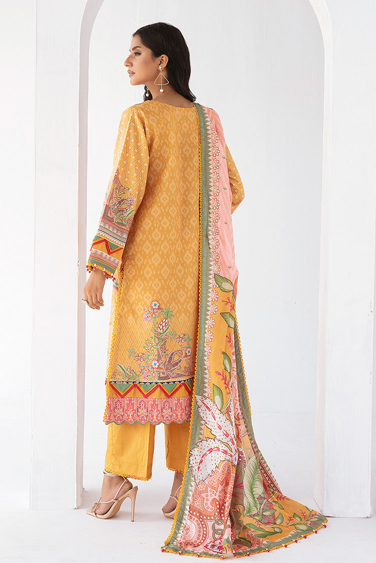 Picture of 3-PC Unstitched Digital Printed Lawn Suit - Available at Raja Sahib