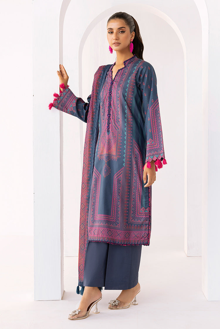 Picture of Ellena - 3-PC Unstitched Digital Printed Lawn Suit - Available at Raja Sahib