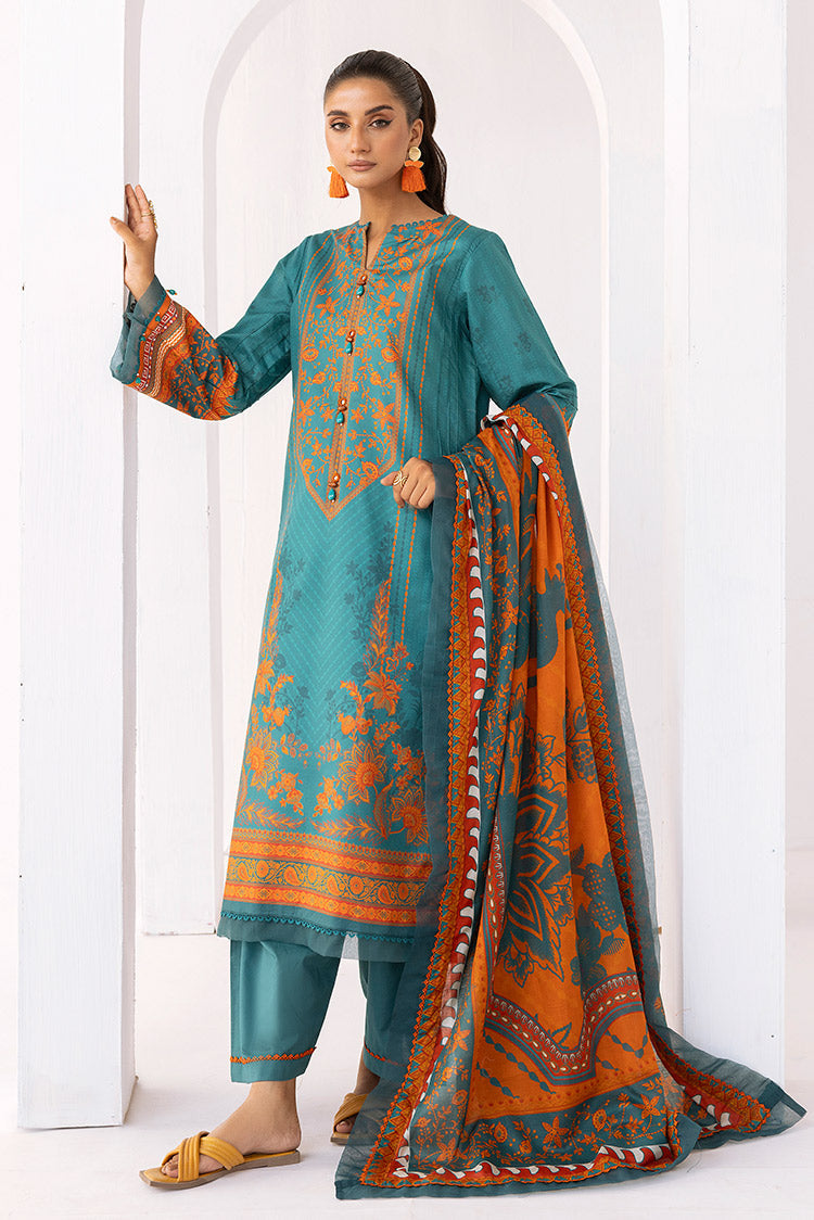 Picture of Ellena - 3-PC Unstitched Digital Printed Lawn Suit - Available at Raja Sahib