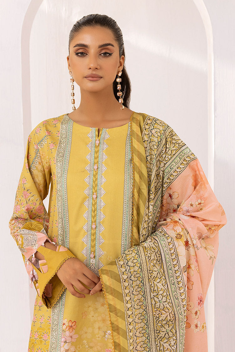 Picture of Ellena - 3-PC Unstitched Digital Printed Lawn Suit - Available at Raja Sahib