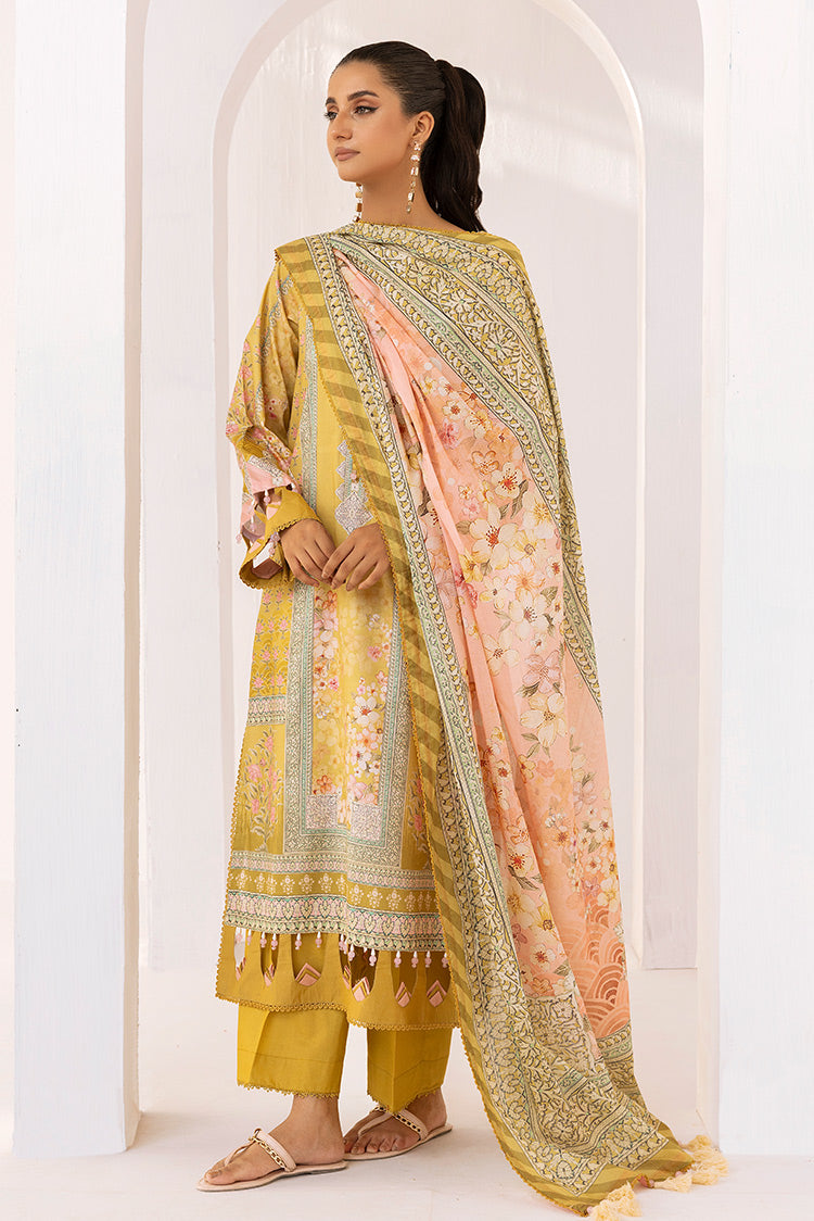 Picture of Ellena - 3-PC Unstitched Digital Printed Lawn Suit - Available at Raja Sahib