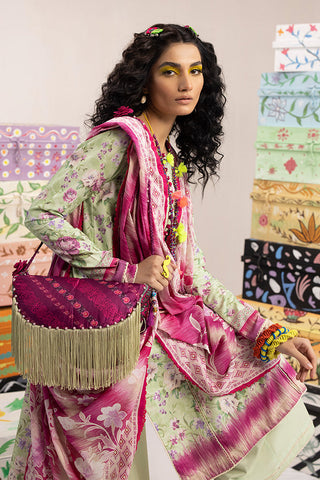 Picture of Ellena - 3-PC Unstitched Digital Printed Lawn Suit - Available at Raja Sahib