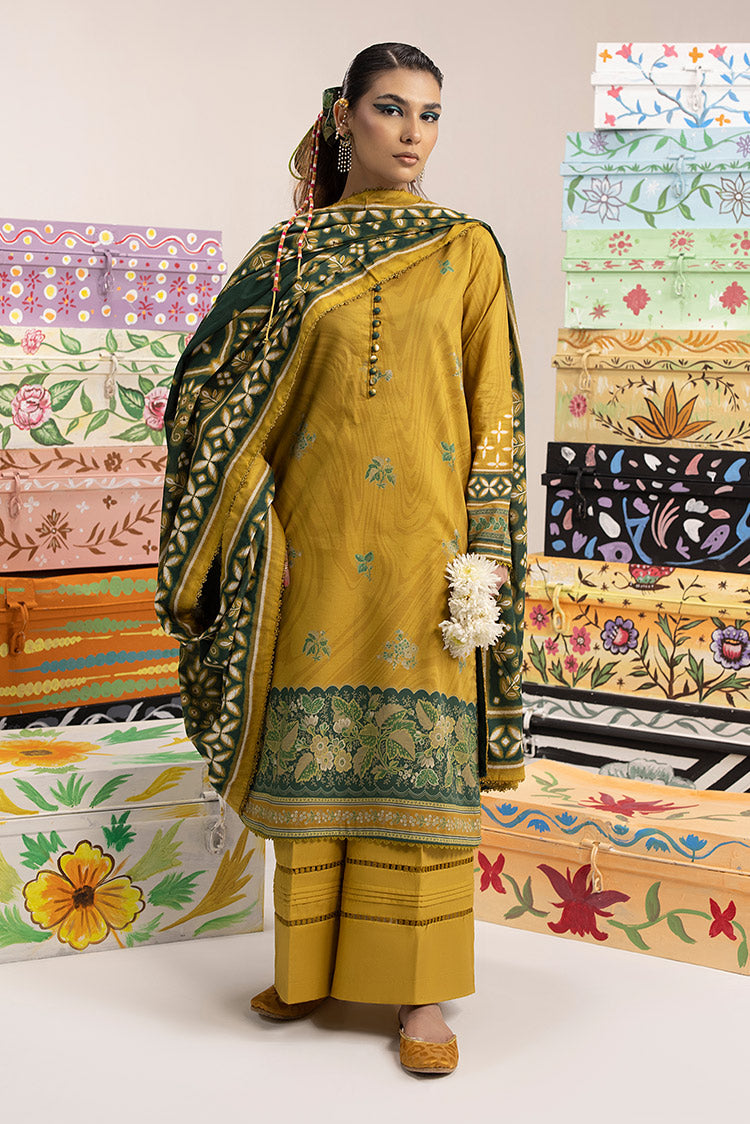 Picture of Ellena - 3-PC Unstitched Digital Printed Lawn Suit - Available at Raja Sahib