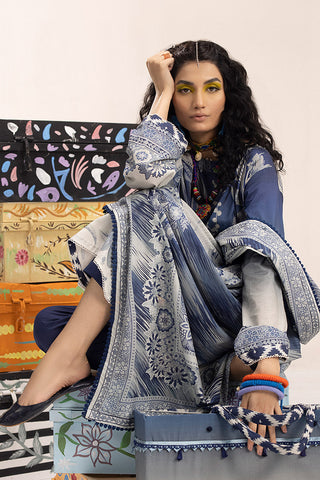 Picture of Ellena - 3-PC Unstitched Digital Printed Lawn Suit - Available at Raja Sahib