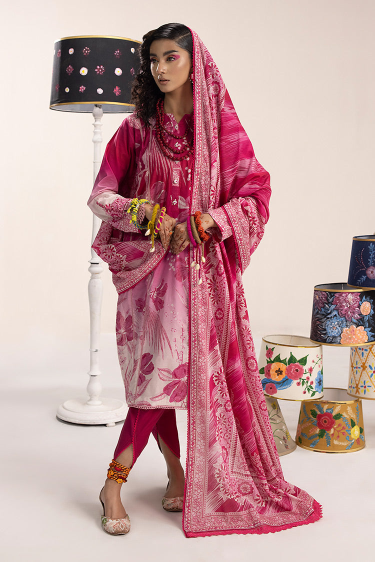 Picture of Ellena - 3-PC Unstitched Digital Printed Lawn Suit - Available at Raja Sahib