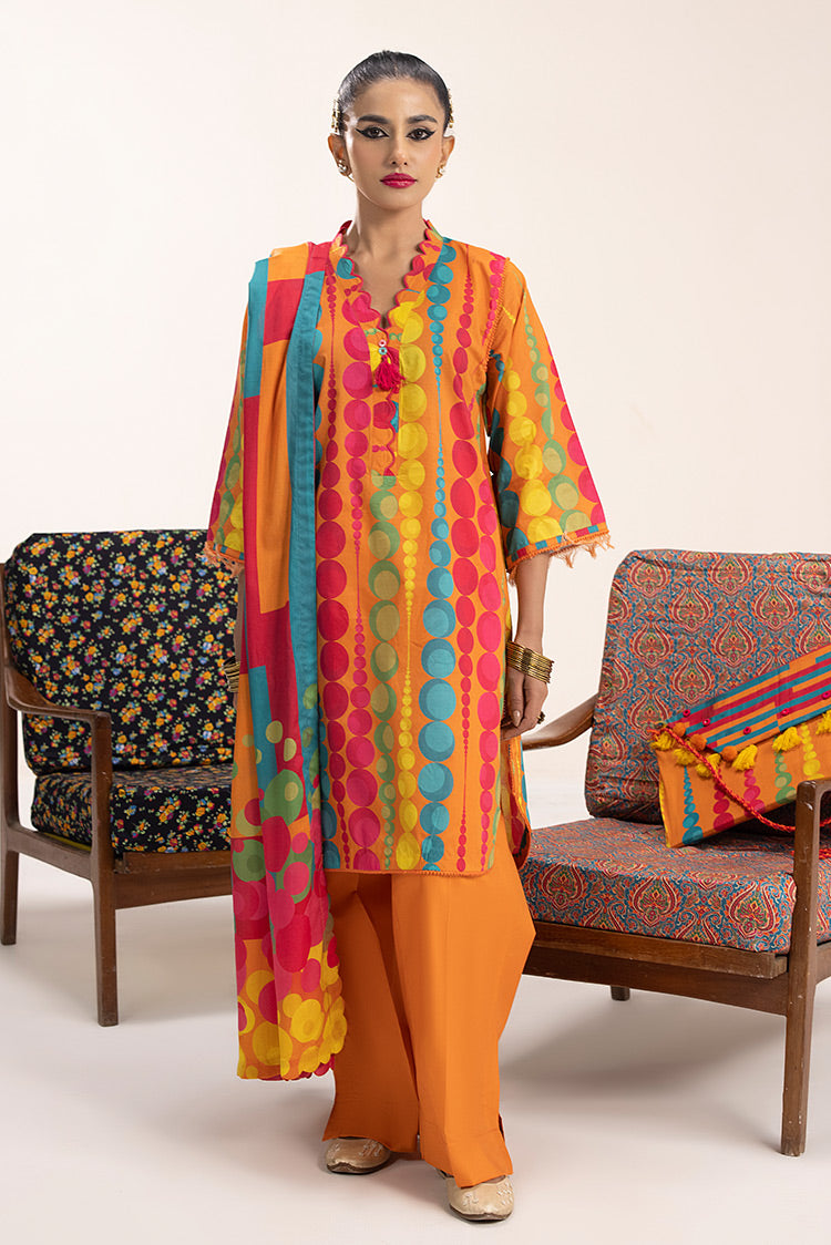 Picture of Ellena - 3-PC Unstitched Digital Printed Lawn Suit - Available at Raja Sahib