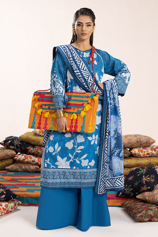 Picture of Ellena - 3-PC Unstitched Digital Printed Lawn Suit - Available at Raja Sahib