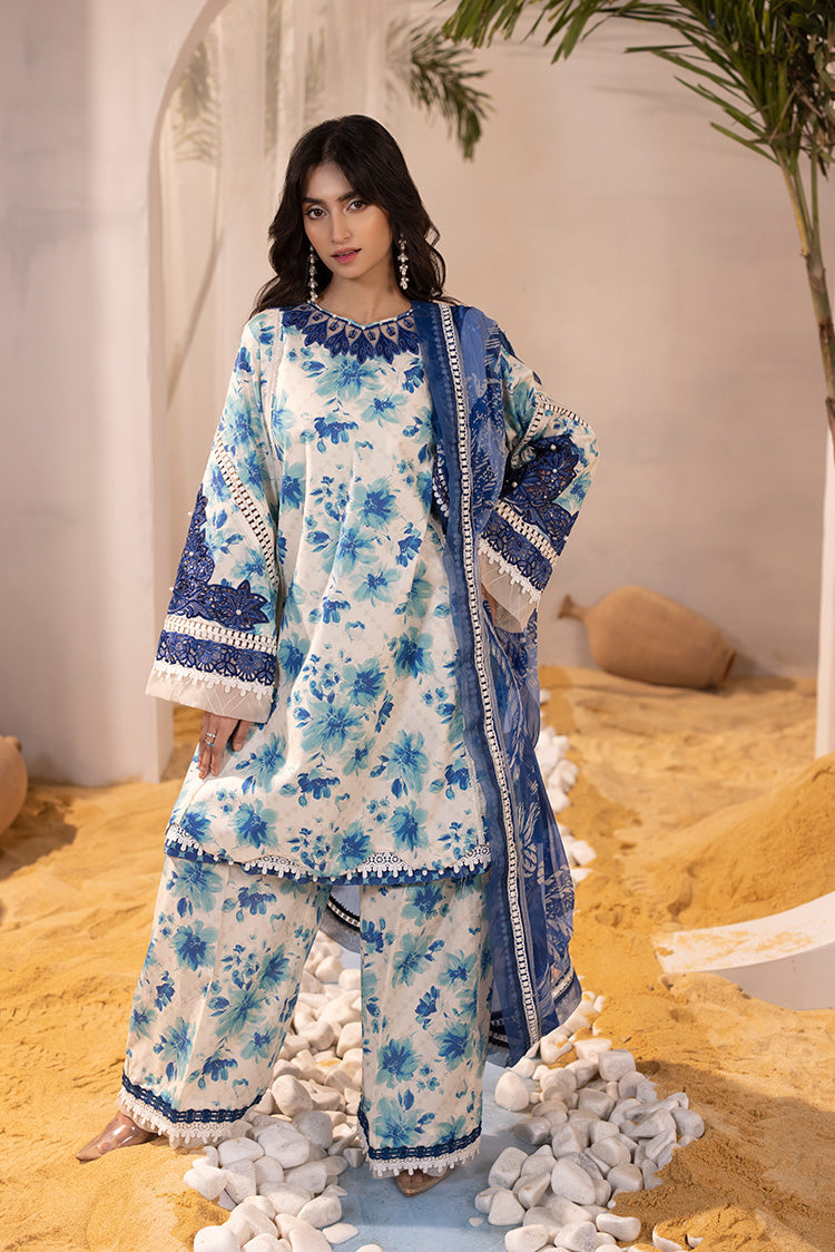 Picture of Ellena - 3-PC Unstitched Digital Printed Lawn Suit - Available at Raja Sahib