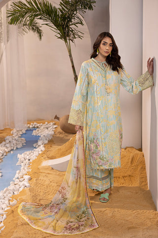 Ellena - 3-PC Unstitched Digital Printed Lawn Suit