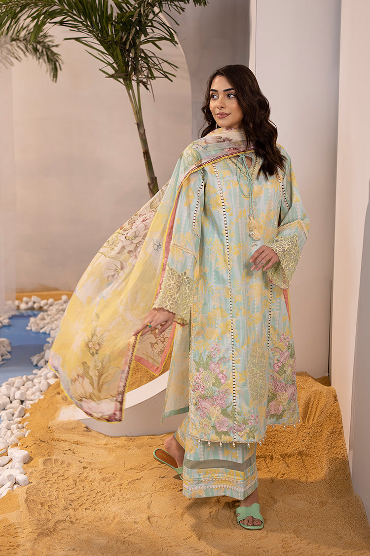 Picture of Ellena - 3-PC Unstitched Digital Printed Lawn Suit - Available at Raja Sahib