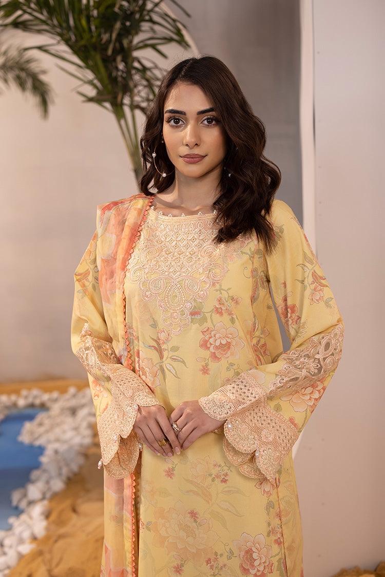 Picture of Ellena - 3-PC Unstitched Digital Printed Lawn Suit - Available at Raja Sahib