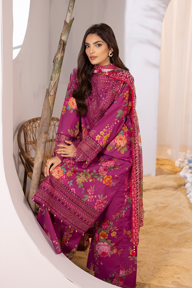 Picture of Ellena - 3-PC Unstitched Digital Printed Lawn Suit - Available at Raja Sahib