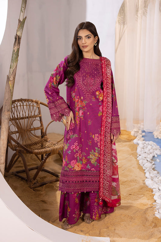 Picture of Ellena - 3-PC Unstitched Digital Printed Lawn Suit - Available at Raja Sahib