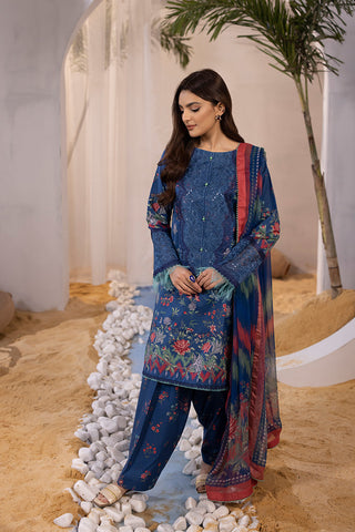 Ellena - 3-PC Unstitched Digital Printed Lawn Suit