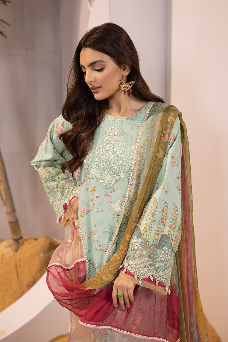 Picture of Ellena - 3-PC Unstitched Digital Printed Lawn Suit - Available at Raja Sahib