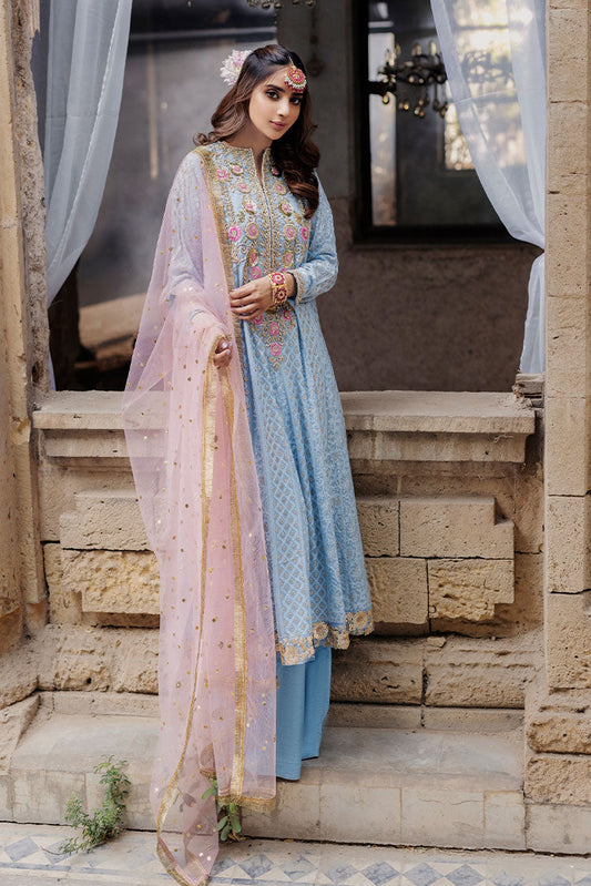 Picture of RJS Pret - Pari Formal Pret Collection - Enchanted Sky Blue - Available at Raja Sahib