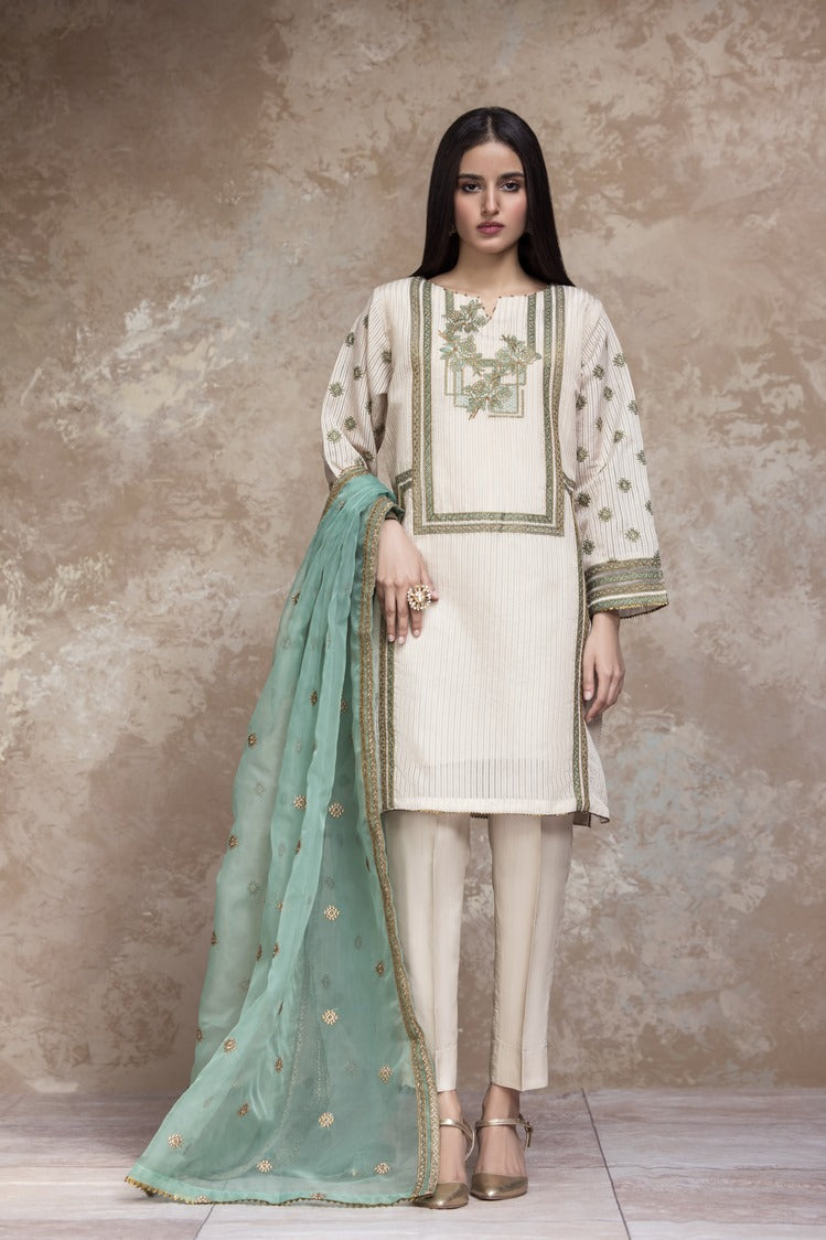 Picture of Ellena - 3-PC Stitched Organza Suit - Available at Raja Sahib