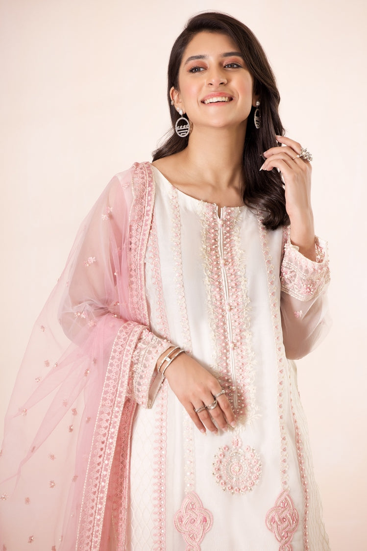 Picture of Ellena - 3-PC Stitched Embroidered Organza Suit - Available at Raja Sahib