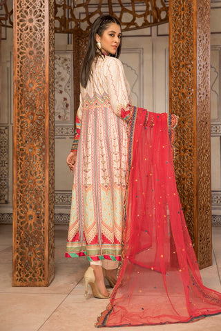 Ellena - 3-PC Stitched Self Jacquard Suit