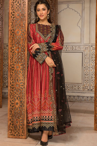 Ellena - 3-PC Stitched Self Jacquard Suit