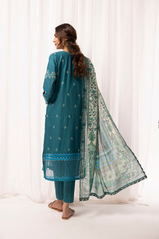 Ellena - 3-PC Stitched Embroidered Cambric Cotton Suit