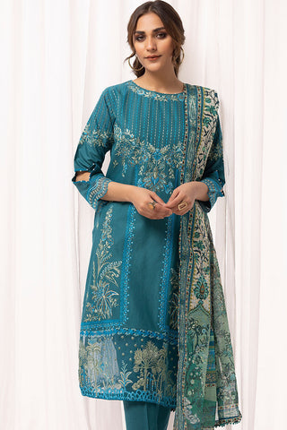 Ellena - 3-PC Stitched Embroidered Cambric Cotton Suit