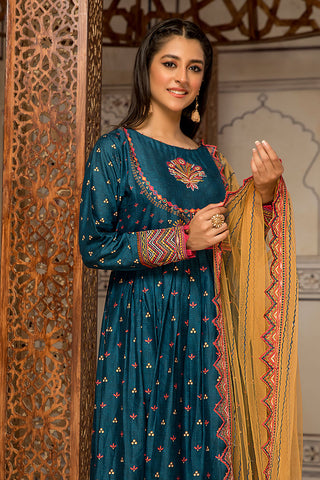 3-PC Stitched Self Jacquard Suit