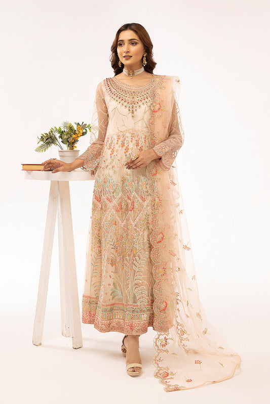 Picture of Ellena - Embroidered Net Maxi Dress - Available at Raja Sahib