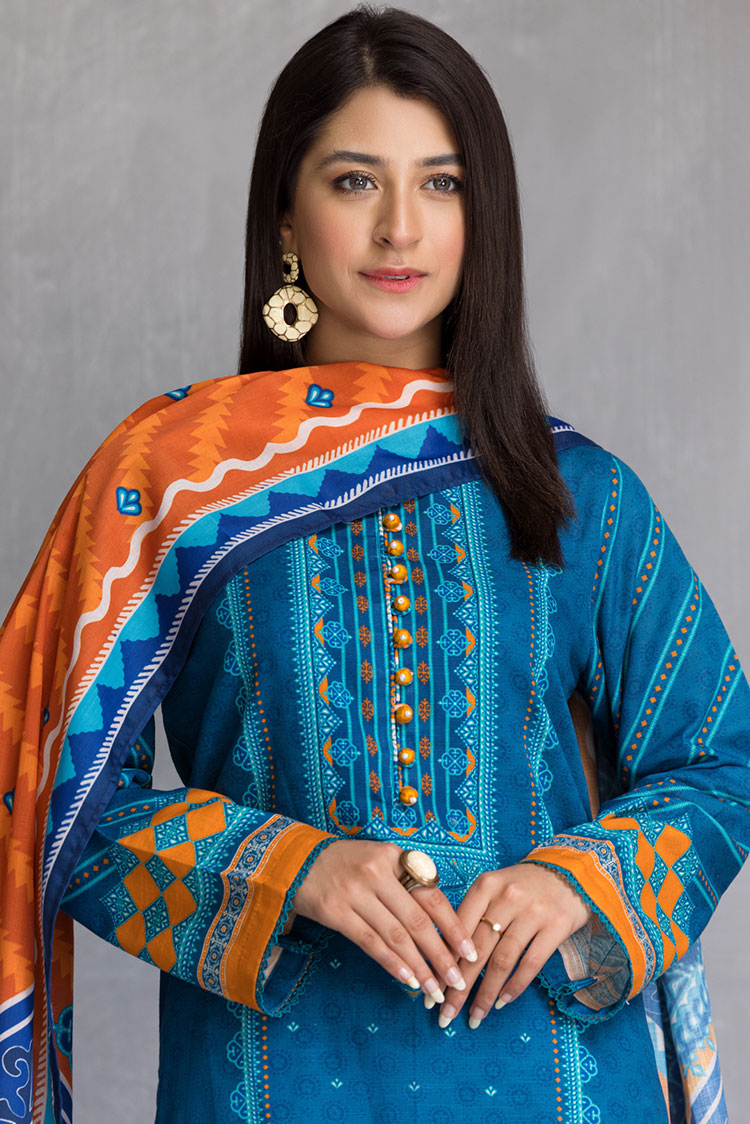 Picture of Ellena - 3-PC Stitched Khaddar Suit - Available at Raja Sahib