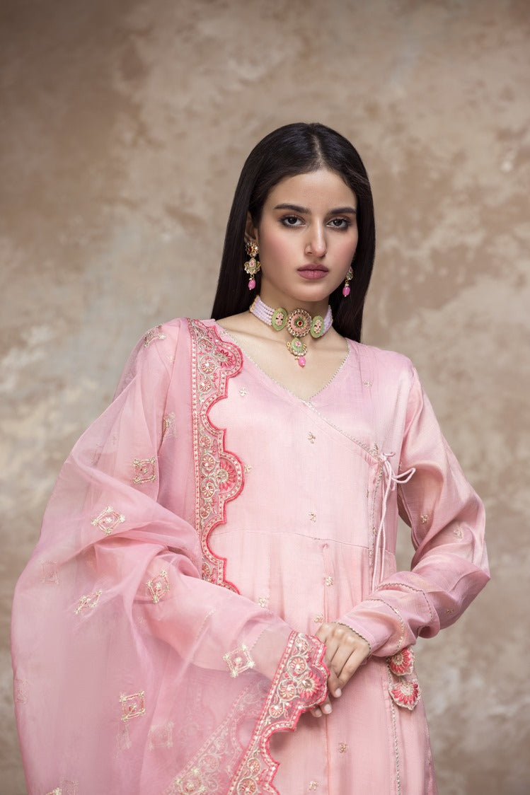 Picture of Ellena - 3-PC Stitched Embroidered Masoori Suit - Available at Raja Sahib