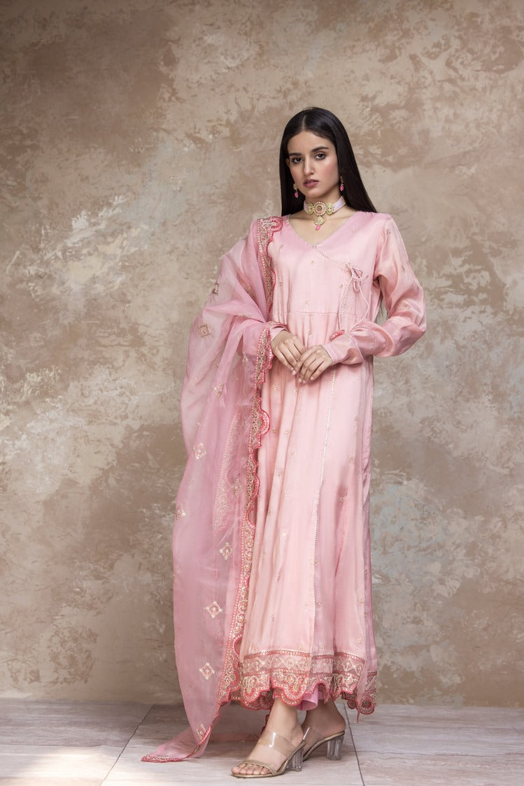 Picture of Ellena - 3-PC Stitched Embroidered Masoori Suit - Available at Raja Sahib