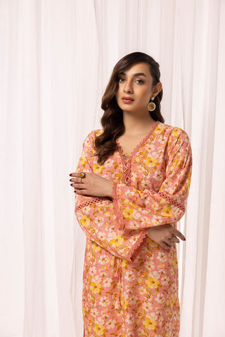 Ellena - 2-PC Stitched Printed Arabic Lawn Suit