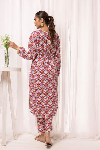 2-PC Stitched Printed Arabic Lawn Suit