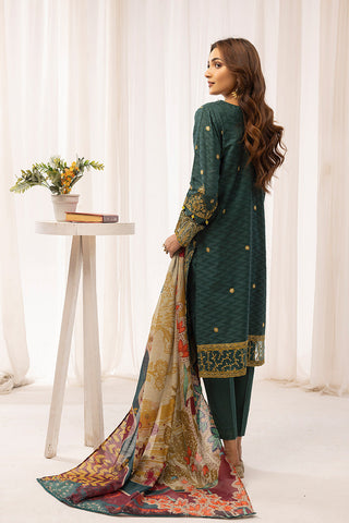 Ellena - 3-PC Stitched Self Jacquard Suit