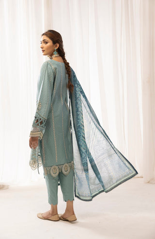 Ellena - 3-PC Stitched Self Jacquard Suit