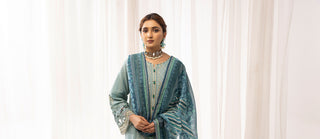 Ellena - 3-PC Stitched Self Jacquard Suit