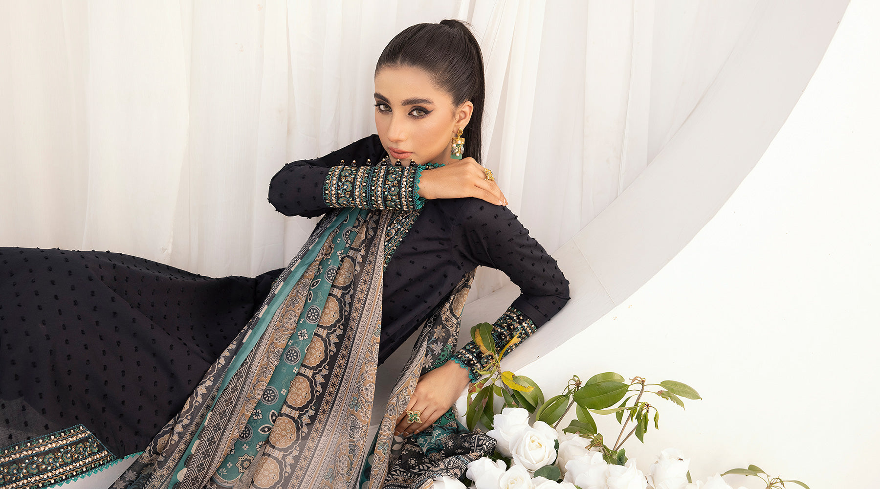 Picture of Ellena - 3-PC Stitched Embroidered Suit - Available at Raja Sahib