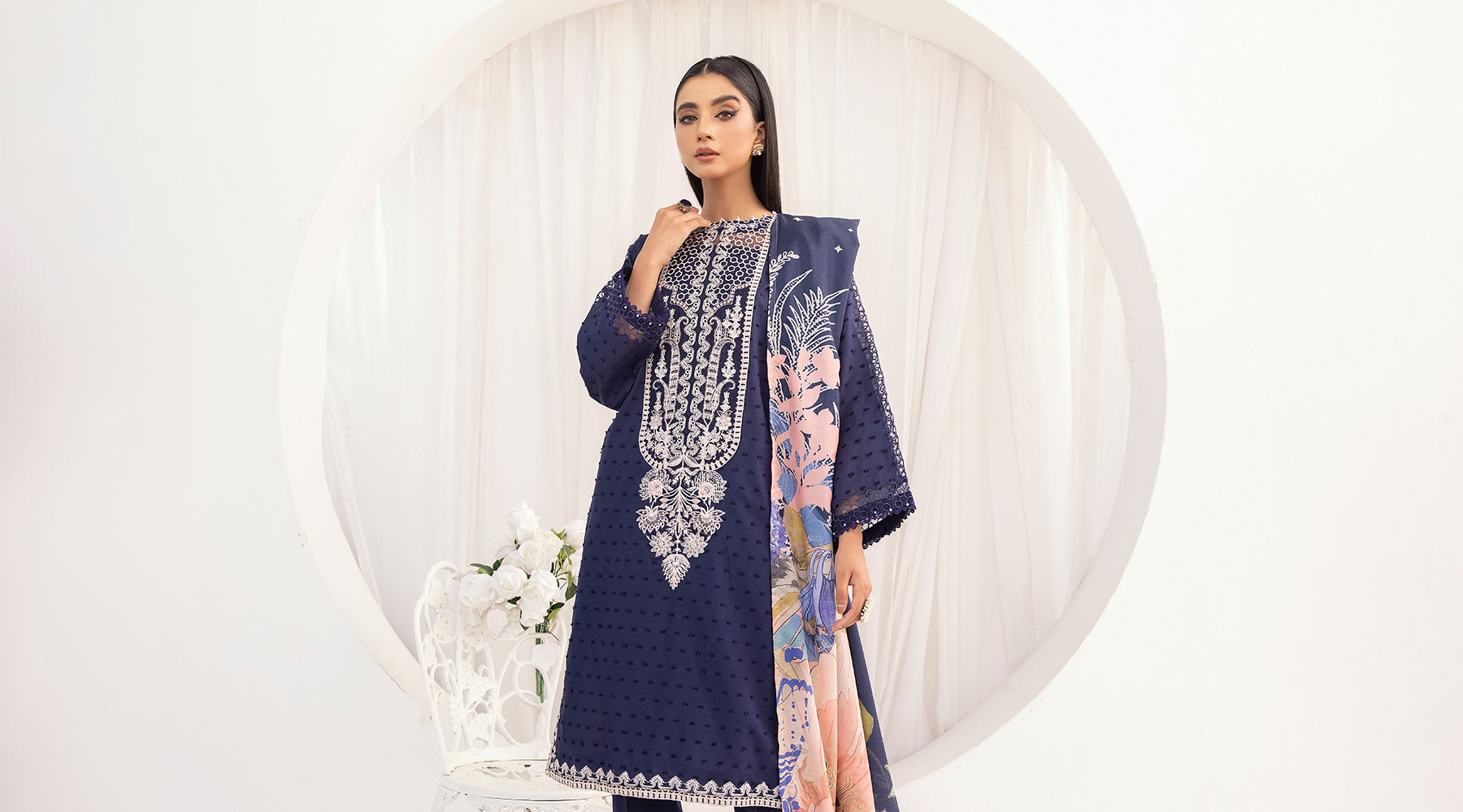 Picture of Ellena - 3-PC Stitched Embroidered Suit - Available at Raja Sahib