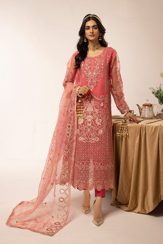 Picture of Ellena - 3-PC Stitched Fancy Embroidered Organza Suit - Available at Raja Sahib