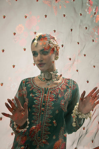 Picture of Ellena - 3-PC Stitched Fancy Embroidered Organza Suit - Available at Raja Sahib