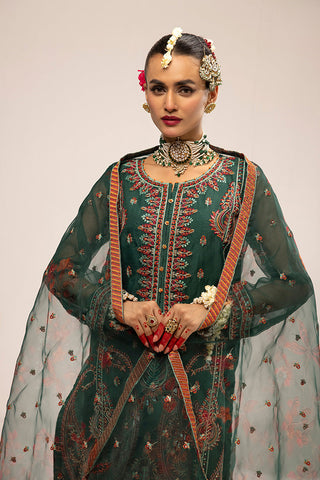 Picture of Ellena - 3-PC Stitched Fancy Embroidered Organza Suit - Available at Raja Sahib